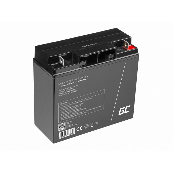 Green Cell AGM54 batería de vehículos AGM (Separador de fibra de vidrio absorbente) 22 Ah 12 V