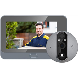 ESCAM C87 1080p PIR Visão noturna Preto - Olho mágico digital