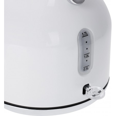 Adler | Wasserkocher mit Thermomete | 1346w n. Chr. | Elektrisch | 2200W | 1,7L | Edelstahl | 360° drehbare Basis | Weiß