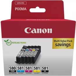 Original Canon Ink Cartridge PGI-580 PB + CLI-581Multipack/ Cyan/ Magenta/ Yellow / Black