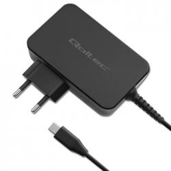 Qoltec 52388 Cargador GaN POWER PRO | 1xUSB-C | 100W | 5-20V | 3-5A | Negro