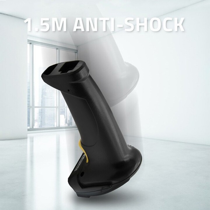 Leitor de código de barras a laser Qoltec 50853 1D | 2D | Preto
