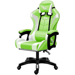 Chaise Gaming PowerGaming avec haut-parleur Bluetooth et massage Vert