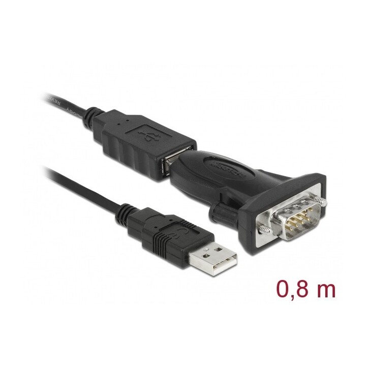 Adaptador USB 2.0 Tipo-A 1 x Serial DB9 RS-232