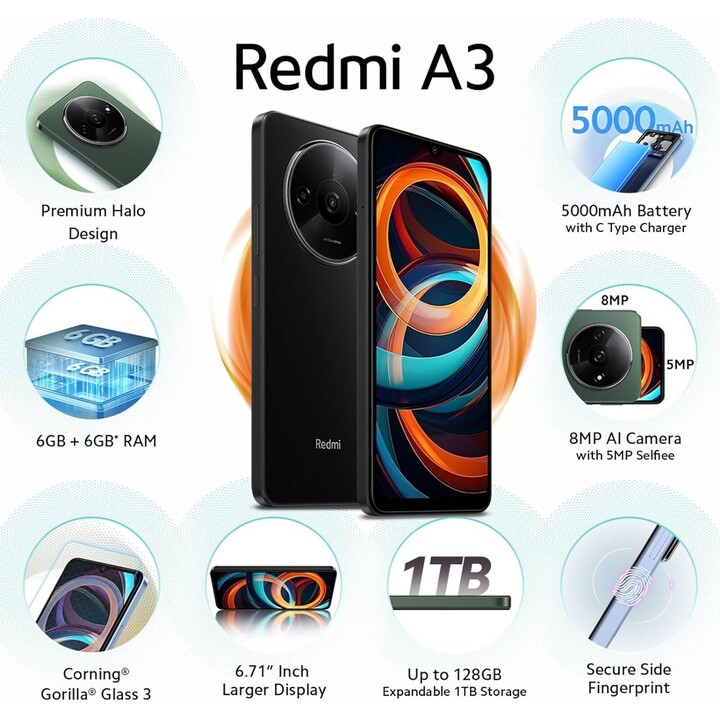 Xiaomi Redmi A3 3GB 64GB Dual Sim Black