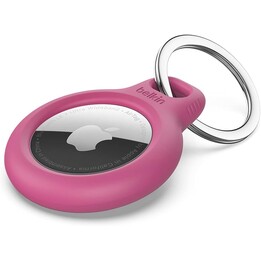 Belkin keychain for airtag secure holder pink
