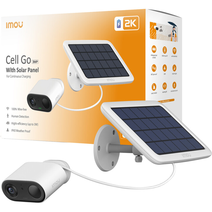 Telecamera IP Imou Cell Go con pannello solare FSP12 bianco
