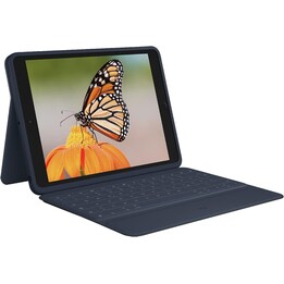 Logitech Rugged Combo 3 for Education Master Pack teclado y estuche tipo libro para iPad Apple de 10,2", azul clásico