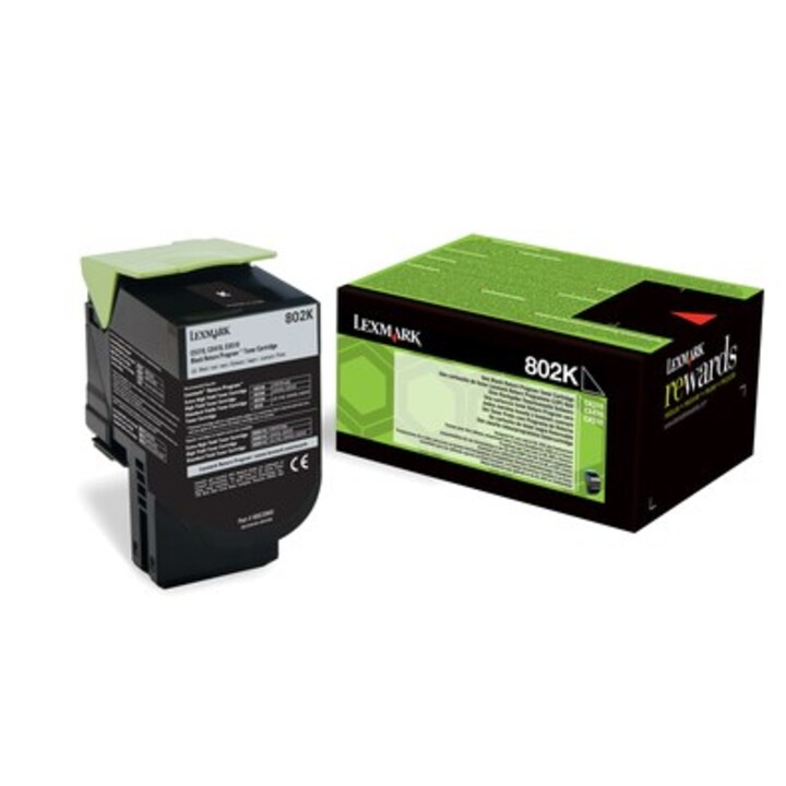 Toner noir Lexmark 802K Original