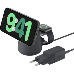 Chargeur Belkin BoostCharge Pro MagSafe 2-en-1 15w Noir