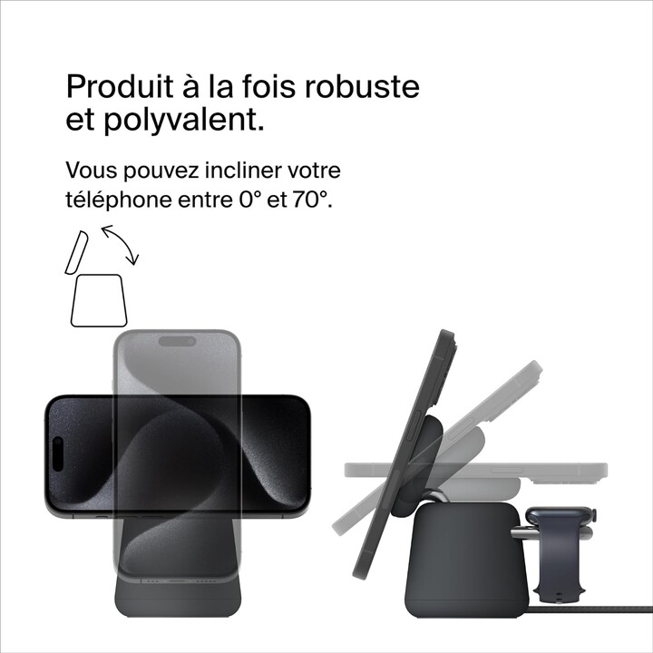 Belkin BoostCharge Pro MagSafe 2-in-1 Ladegerät 15w Schwarz