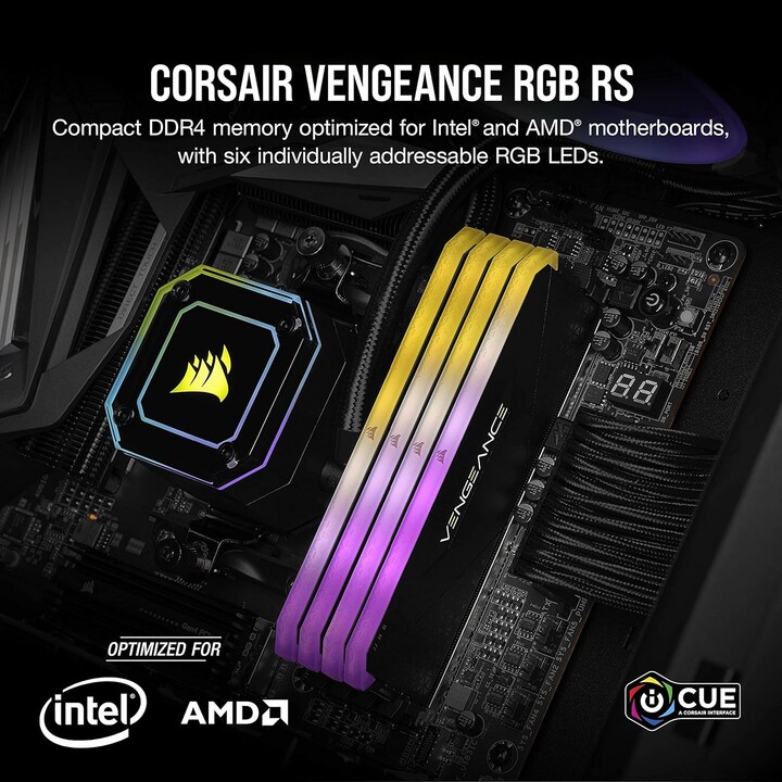 Corsair Vengeance Rgb Rs 32Gb 2X16Gb Ddr4 3200 Pc4-25600