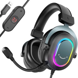 Fifine AmpliGame H6 USB Noir - Casque de jeu