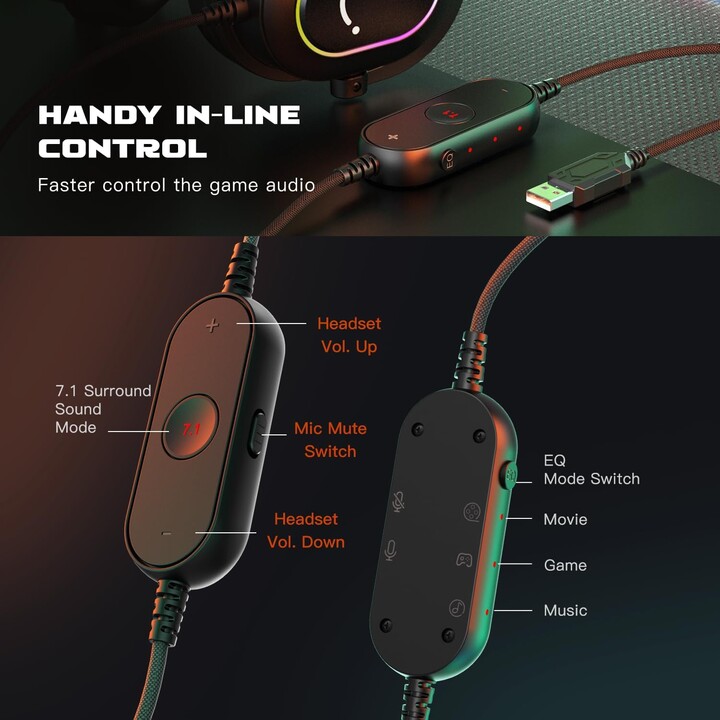 Fifine AmpliGame H6 USB Nero - Cuffie da gioco