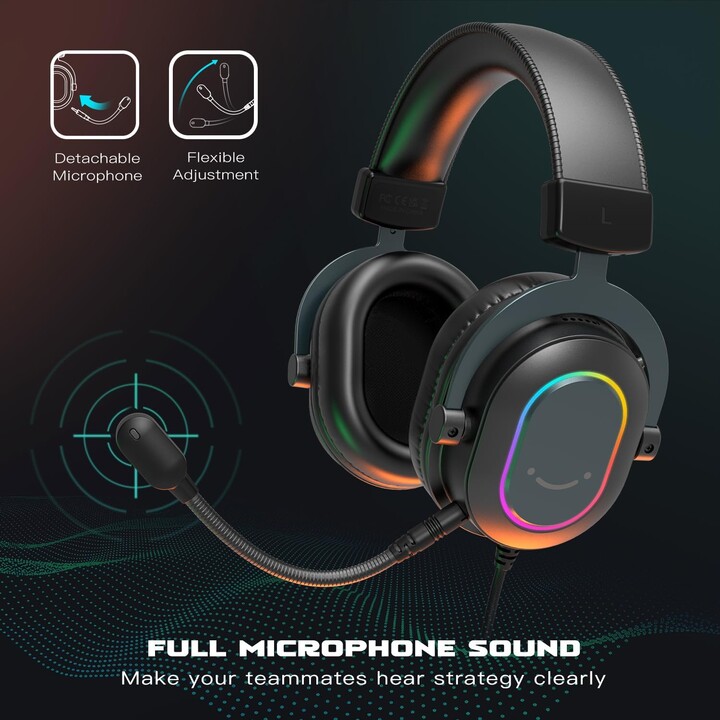 Fifine AmpliGame H6 USB Preto - Fones de ouvido para jogos