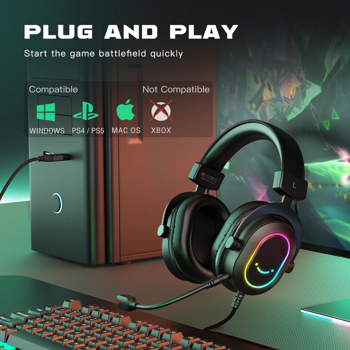 Fifine AmpliGame H6 USB Preto - Fones de ouvido para jogos