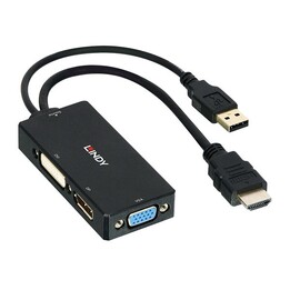 Lindy Convertisseur HDMI vers DisplayPort, DVI et VGA