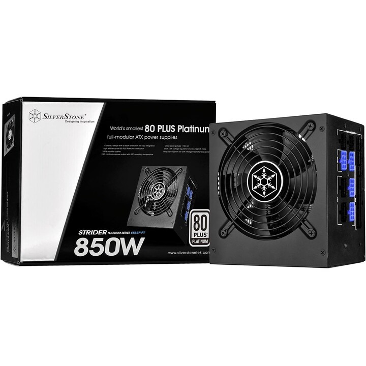SilverStone SST-ST85F-PT Strider 80 PLUS Platinum, modular - 850 Watt