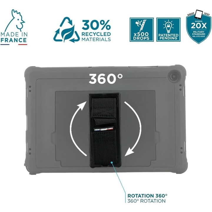 Capa+alça de mão 360° galaxy tab a9+