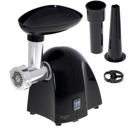 Adler | Meat mincer | AD 4811 | Black | 600 W | Number of speeds 1 | Throughput (kg/min) 1.8 | 3 replaceable sieves: 3mm for gri
