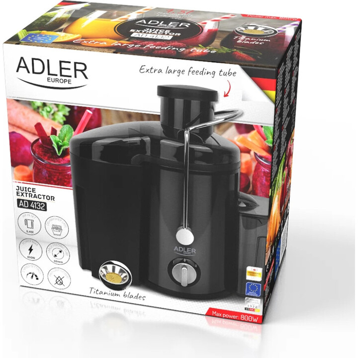 Adler 4132 d.C. | Tipo Spremiagrumi | Acciaio scuro | 800 W | Numero di velocità 3