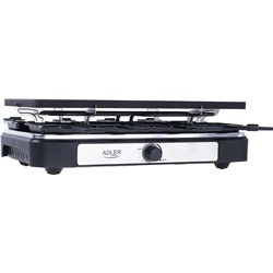 Adler | AD 6616 | Raclette - electric grill | Table | 1400 W | Black/Stainless steel