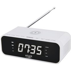 Clock radio with wireless charger and FM