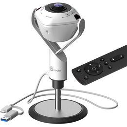 j5create 360° AI-betriebene Webcam mit Freisprecheinrichtung USB-C/USB Typ A; 