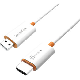 Nadajnik e odbiornik áudio/vídeo bezprzewodowy j5create ScreenCast HDMI™ Display sem fio; cor biały JVAW56-N