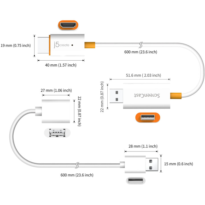 j5create ScreenCast HDMI™ Wireless Display Audio-/Videosender und -empfänger; 