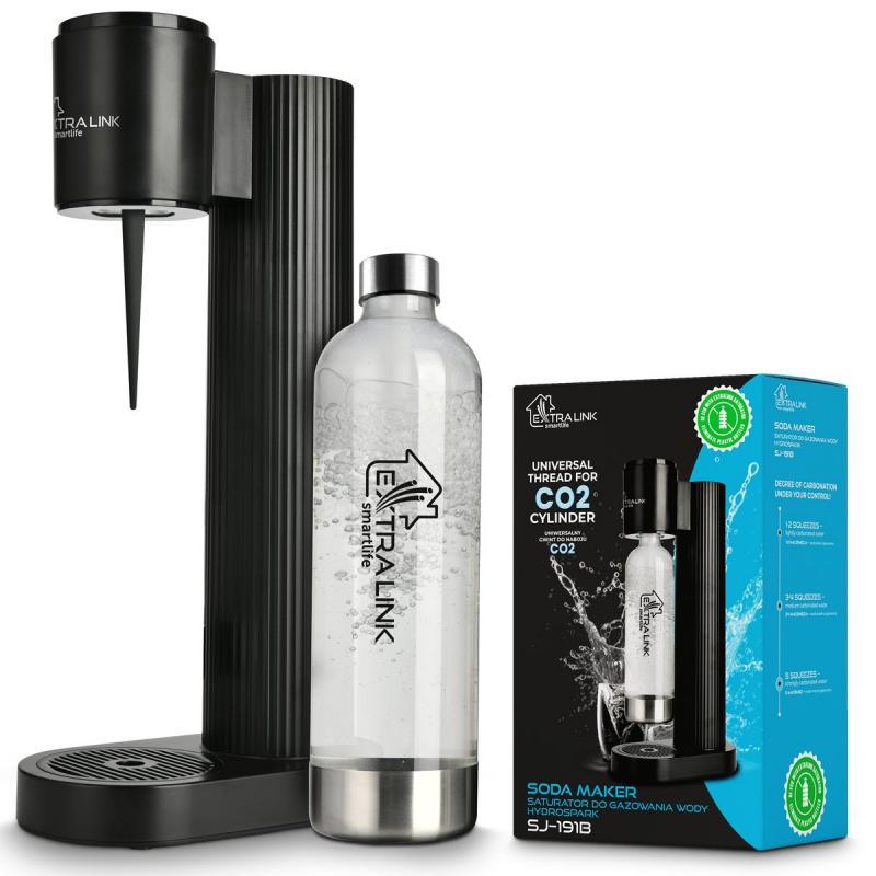 Extralink Smart Life Saturador Hydrospark Negro Sj-191b + Butelka 1L PET