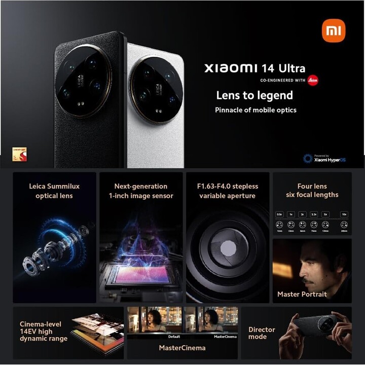 Xiaomi 14 Ultra 5G 16GB 512GB Dual Sim Negro