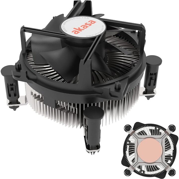 Akasa AK-CC6606BP01 LGA 1700 soquete 63,2 milímetros de altura baixo perfil CPU Cooler