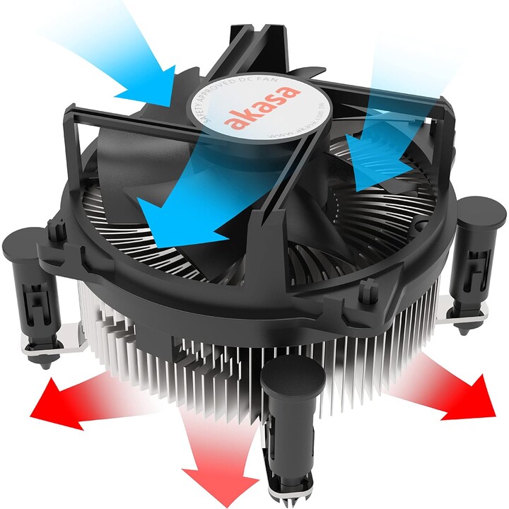 Akasa AK-CC6606BP01 LGA 1700 soquete 63,2 milímetros de altura baixo perfil CPU Cooler