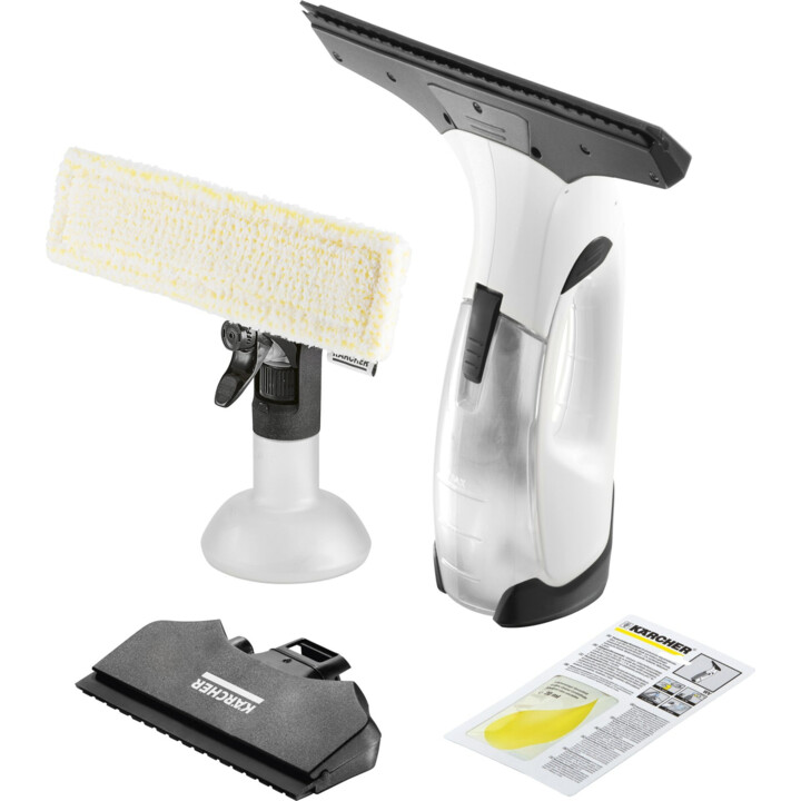 Karcher WV 2 Plus N, Window Vacuum Cleaner 100ml with Battery Autonomy for Streak-Free Glass and Mirror Cleaning, White