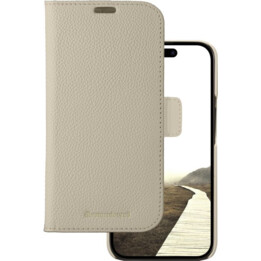 New York - Cartera de piel 2 en 1 para iPhone 15 Plus - Sand Dune