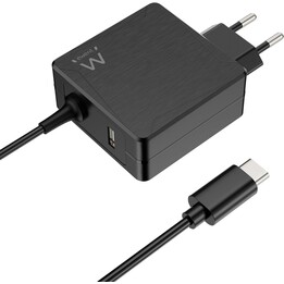 Ewent ew3978 USB-C-Wandladegerät mit PD 65 W + USB-A-Anschluss
