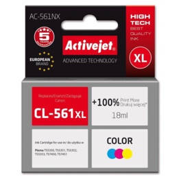 Activejet Tinte AC-561NX KompatibelfürBrother Canon CL-561XL Supreme Cyan, Lila, Gelb