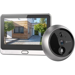 KABELLOSE WIFI-KLINGEL MIT GUCKLOCH EZVIZ DP2 CS-DP2-A0-6E2WPFBS