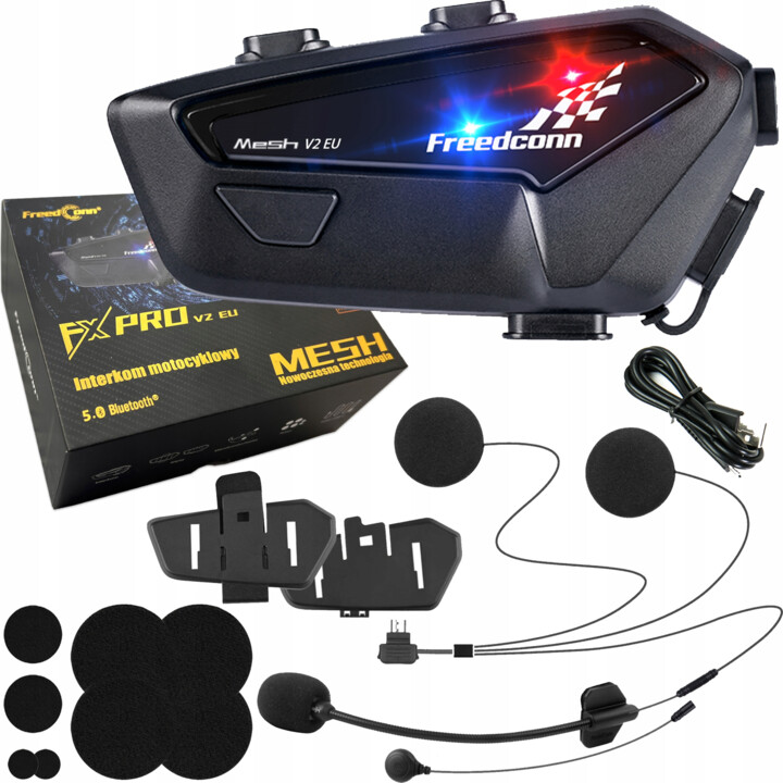 FreedConn FX Pro V2 MESH Interfone para motocicletas