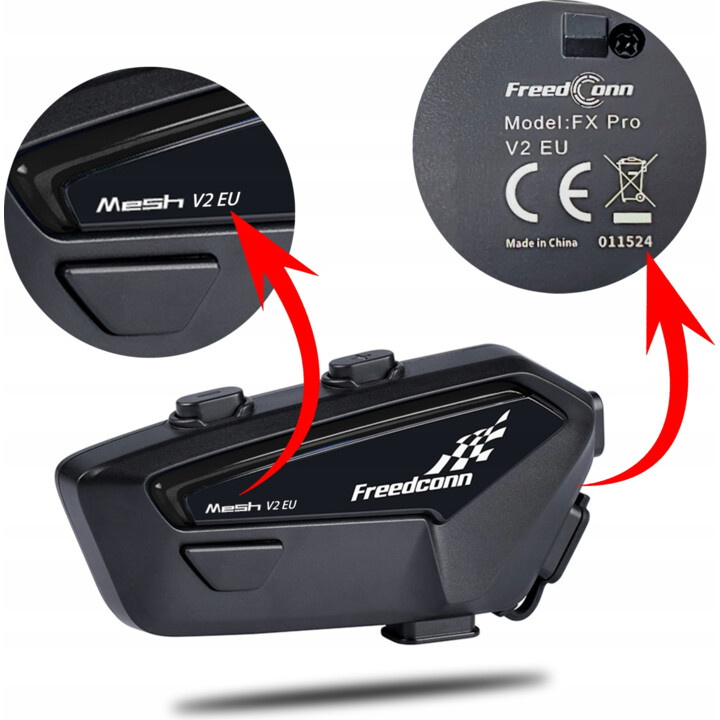 FreedConn FX Pro V2 MESH Interfone para motocicletas