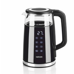 HAEGER Digiglass EK-DIG.028A bouilloire électrique numérique 1,7 l 2200 W noire
