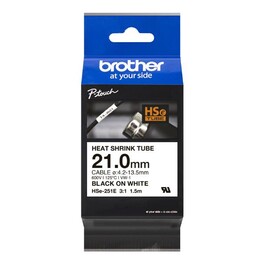 Brother HSe-651E nastro termorestringente nero su giallo 21,0 mm