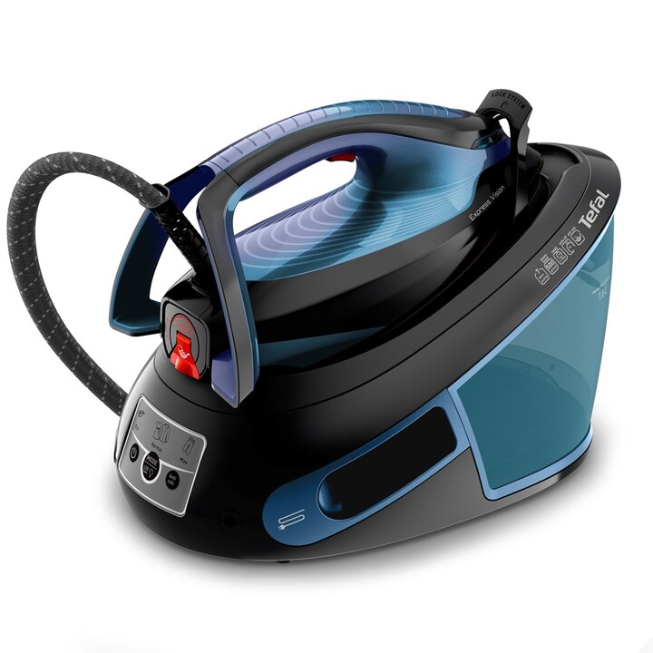 Tefal Express Vision SV8151 2800 W 1,8 L Piastra Durilium AirGlide Autoclean Blu, Nero