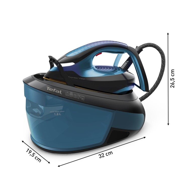 Tefal Express Vision SV8151 2800 W 1,8 l Durilium AirGlide Autoclean soleplate Blau, Schwarz