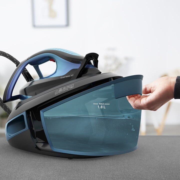 Tefal Express Vision SV8151 2800 W 1,8 l Durilium AirGlide Autoclean soleplate Blau, Schwarz