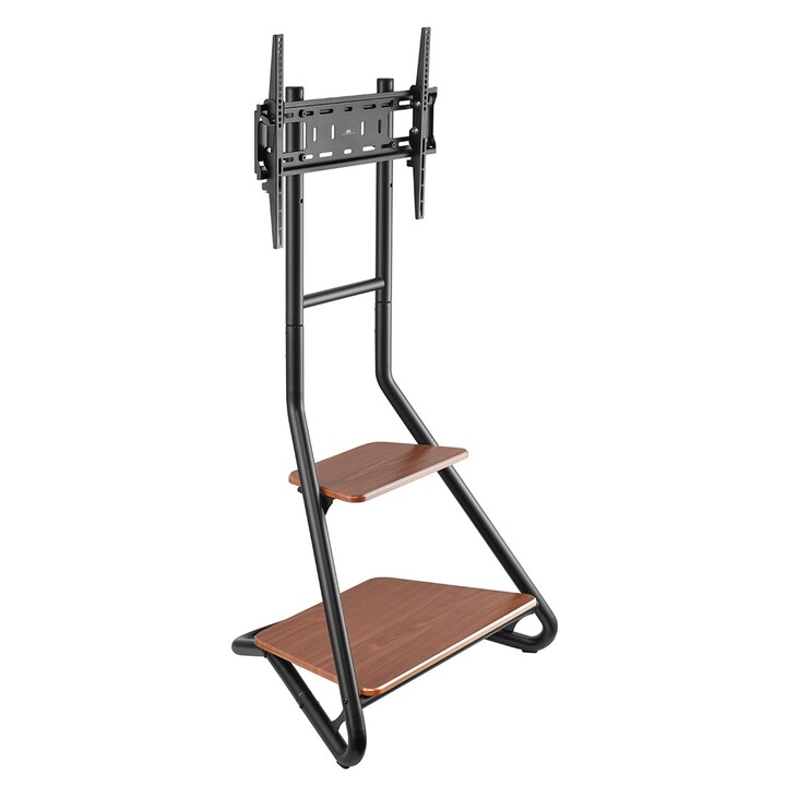 Maclean MC-455 Support TV d’angle autoportant, style Bauhaus, noir