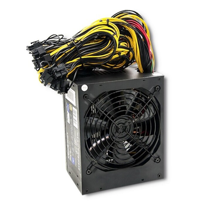 Qoltec 50147 Fuente de alimentación ATX 1600W | 80 Plus Gold | Minero de Bitcoin