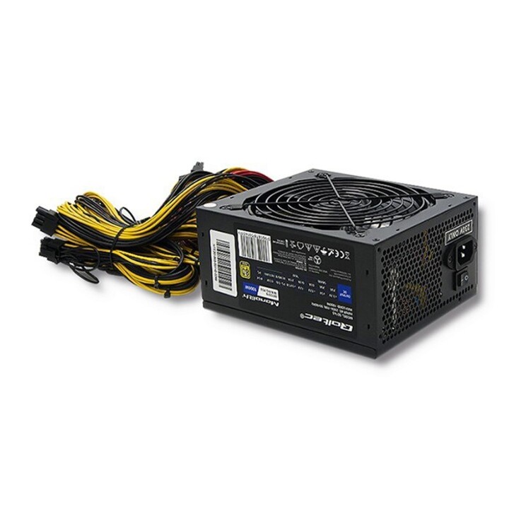 Fonte de alimentação Qoltec 50147 ATX 1600W | 80 Mais Ouro | Mineiro de bitcoins