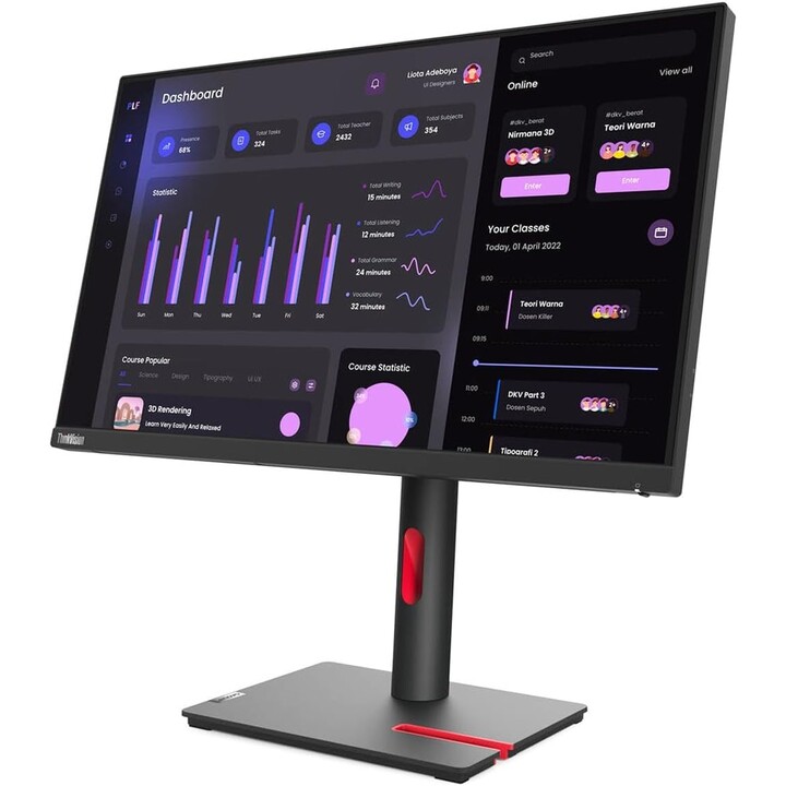 Monitor ThinkVision T32h-30 31,5" Preto
